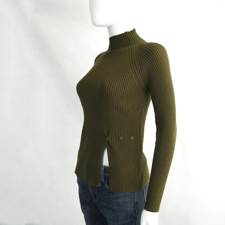 ニットトップス スリット入り 春秋冬 | Miniministore | 詳細画像14 