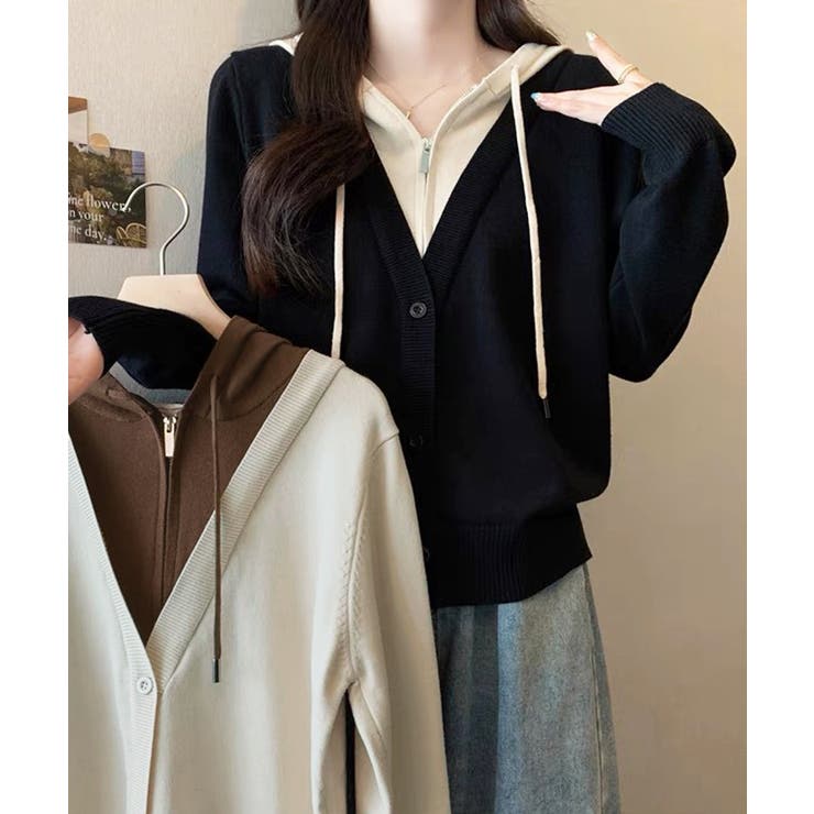 ニットパーカー ハーフジップ 長袖 | Miniministore | 詳細画像4 