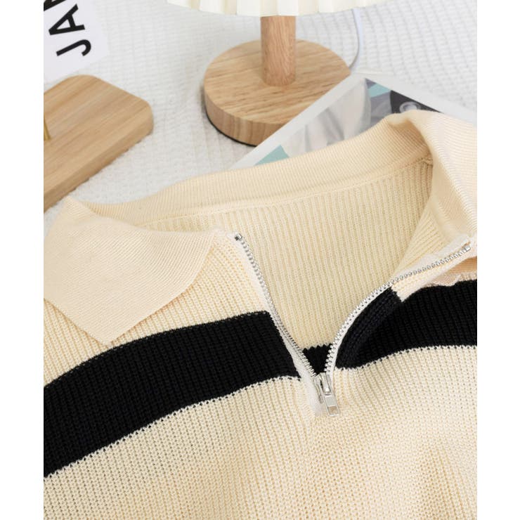 ニットトップス ハーフジップ 襟付き | Miniministore | 詳細画像16 