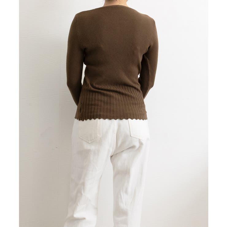 ニットトップス 長袖 春秋冬 リブ編み | Miniministore | 詳細画像11 