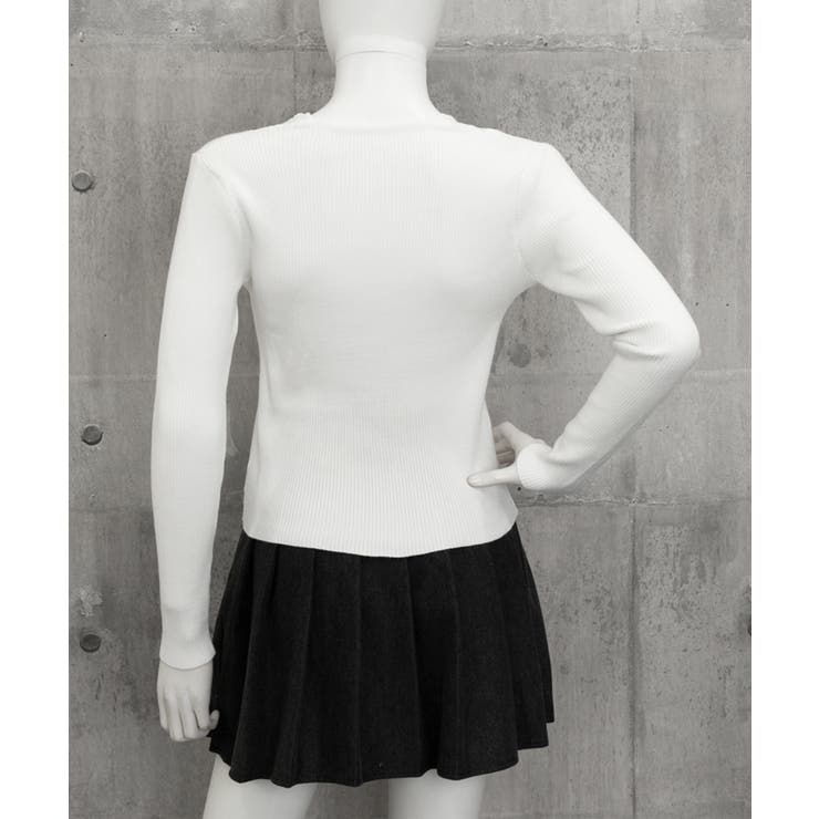 ニットトップス Vネック レース切替え | Miniministore | 詳細画像14