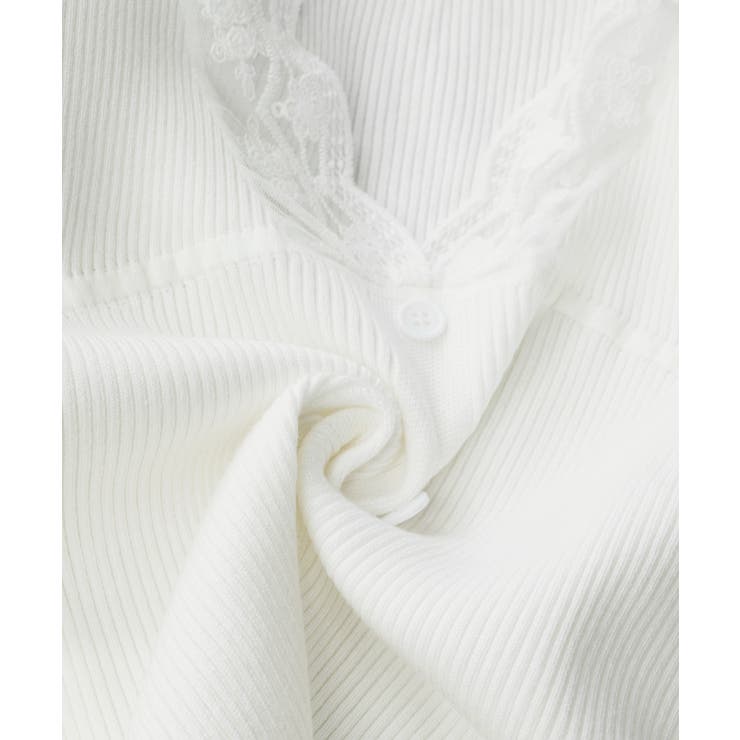 ニットトップス Vネック レース切替え | Miniministore | 詳細画像17