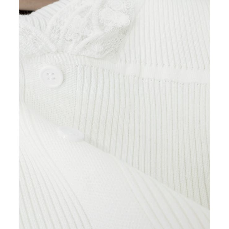 ニットトップス Vネック レース切替え | Miniministore | 詳細画像18