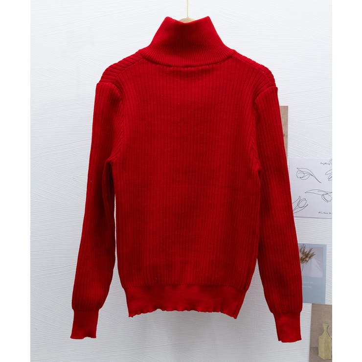 ニットトップス ハーフジップ 春秋冬 | Miniministore | 詳細画像12 