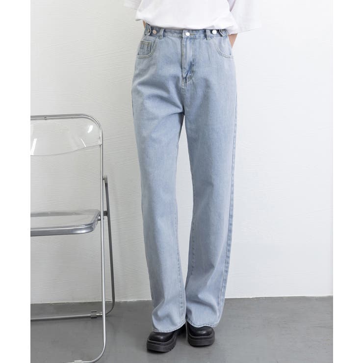 デニムパンツ ウエスト調整可能 ボトムス | Miniministore | 詳細画像7 