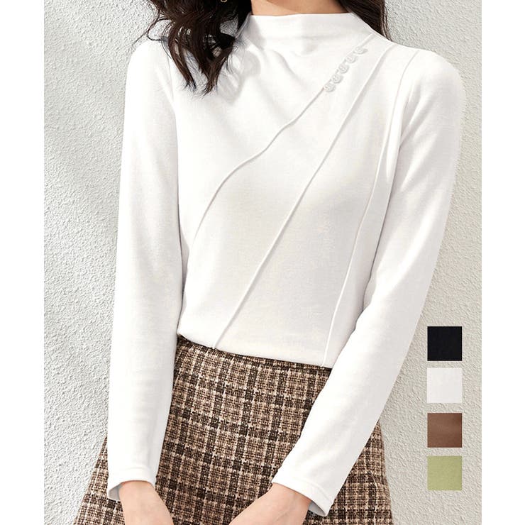 カットソー プチハイネック 長袖Tシャツ | Miniministore | 詳細画像1 