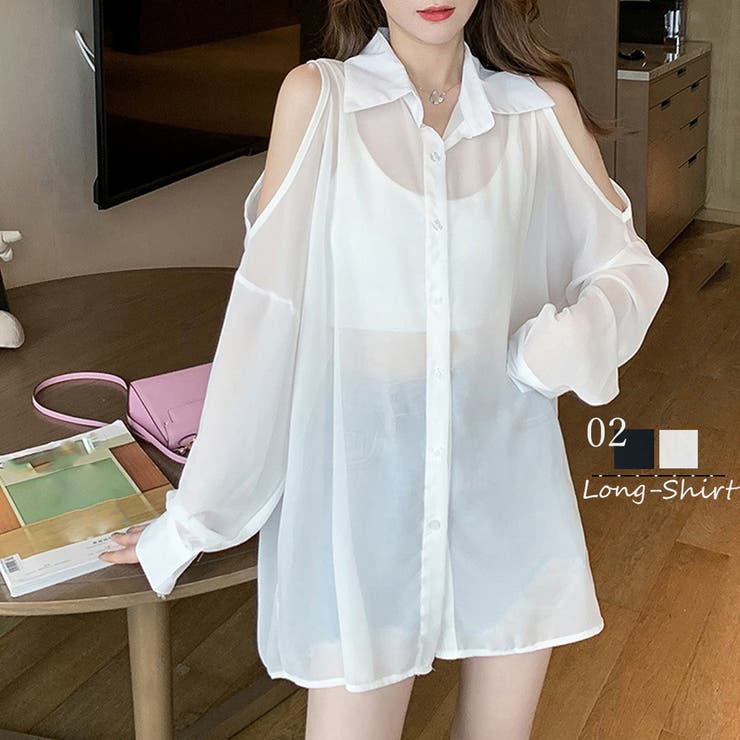 シアーシャツ カーディガン ロングシャツ 品番 Ii Miniministore ミニミニストア のレディース ファッション通販 Shoplist ショップリスト