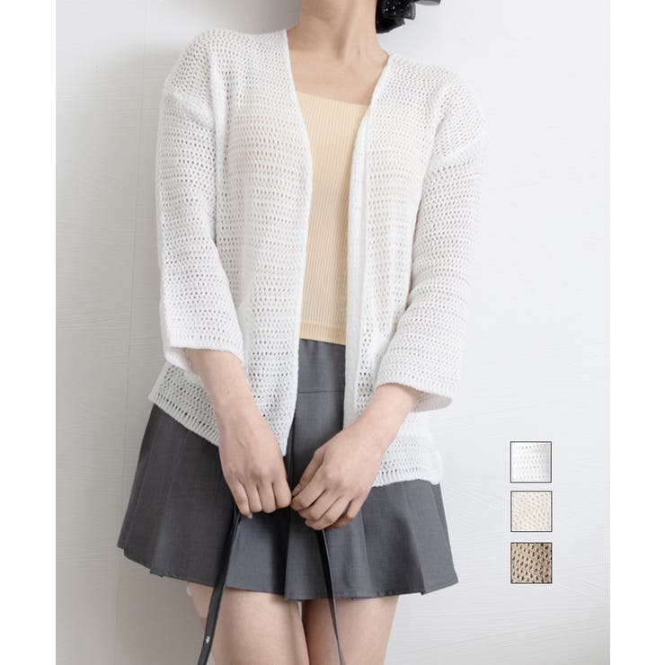 カーディガン メッシュトップス 薄手羽織 | Miniministore | 詳細画像1 