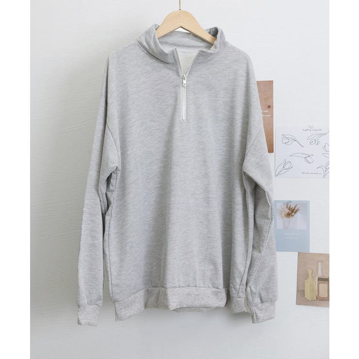 スウェットシャツ ハーフジップトレーナー | Miniministore | 詳細画像7 