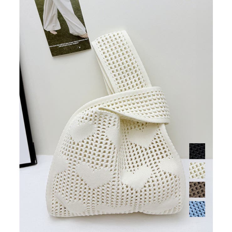 ハンドバッグ ハート柄鞄 マルシェバッグ | Miniministore | 詳細画像1 