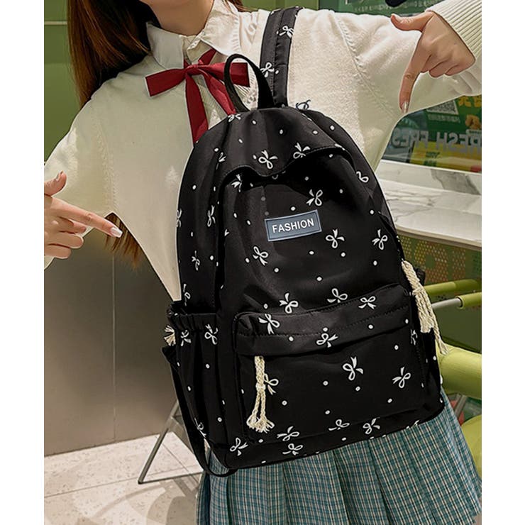 リュックサック リボン柄 バックパック | Miniministore | 詳細画像4 