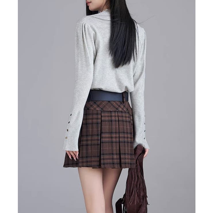 ニットトップス 長袖 ハイネック 重ね着 | Miniministore | 詳細画像6 