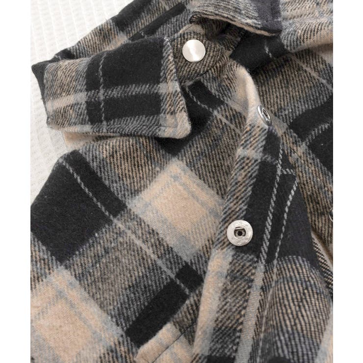 チェックシャツ ショート丈 長袖トップス | Miniministore | 詳細画像11 