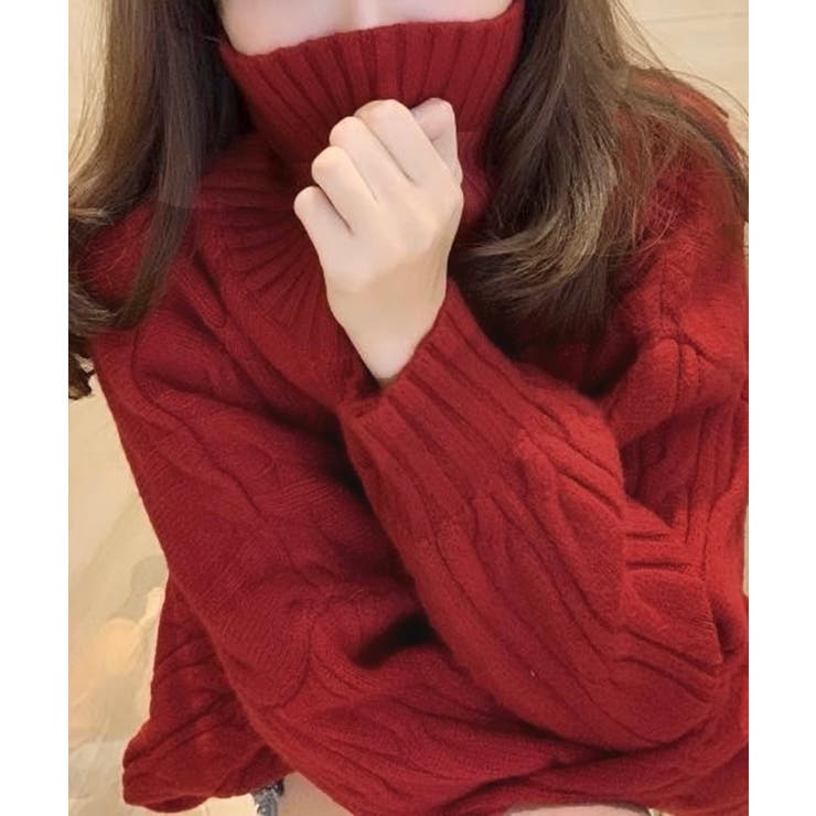 ニットトップス 長袖 ケーブル編み 秋冬 | Miniministore | 詳細画像8 