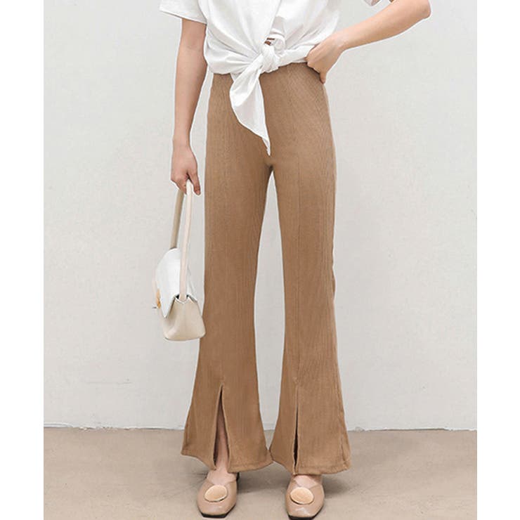 フレアリブパンツ センタースリット 春夏 | Miniministore | 詳細画像6 