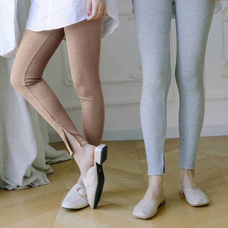 レギンスパンツ 裾スリット入り 春秋冬 | Miniministore | 詳細画像5 