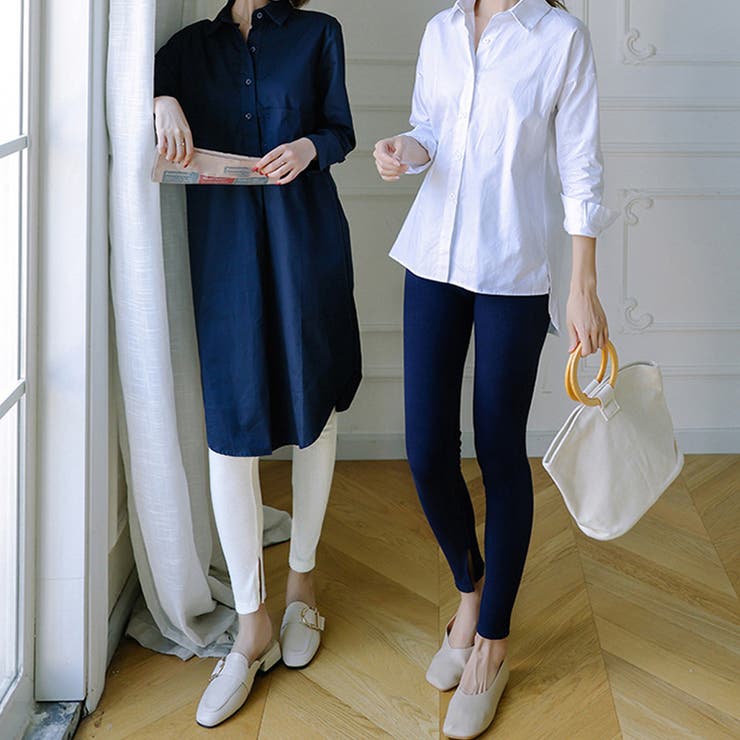 レギンスパンツ 裾スリット入り 春秋冬 | Miniministore | 詳細画像7 