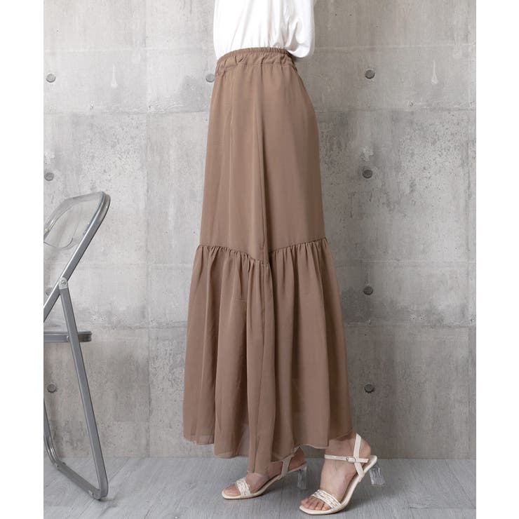 Willfullyシフォン ロングスカート　未使用品 シフォンロングスカート - ファッション通販ならセシール(cecile)