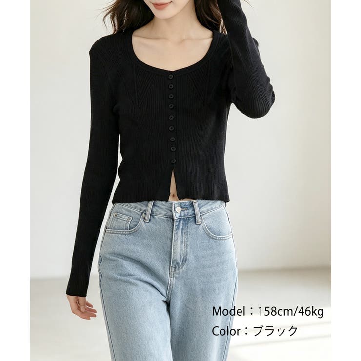 ニットトップス 韓国風 ショート丈ニット | Miniministore | 詳細画像2 