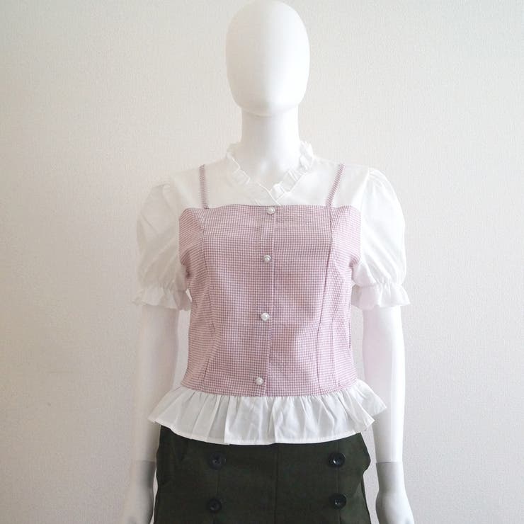 シャツブラウス 半袖 フリルVネック | Miniministore | 詳細画像10 