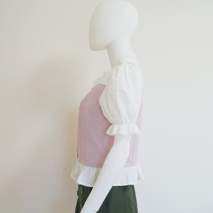 シャツブラウス 半袖 フリルVネック | Miniministore | 詳細画像11 