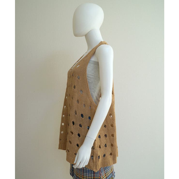 ニットベスト 穴あき レディース 春秋夏 | Miniministore | 詳細画像10 