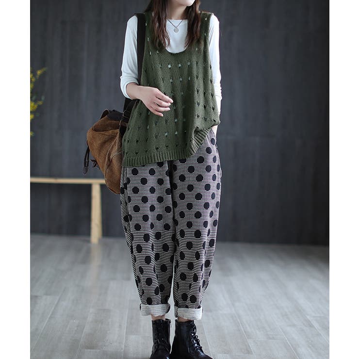 ニットベスト 穴あき レディース 春秋夏 | Miniministore | 詳細画像3 