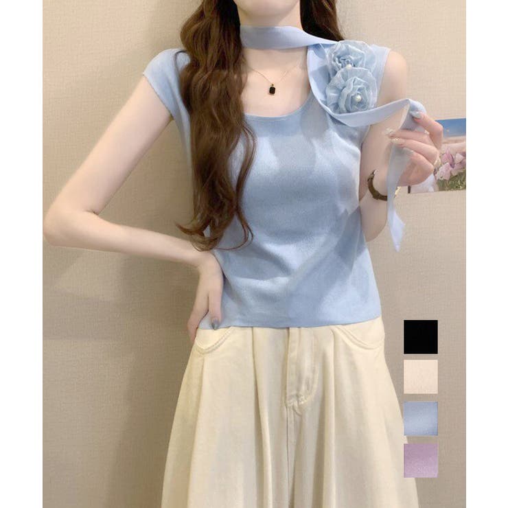 タンクトップ スカーフ コサージュ付き | Miniministore | 詳細画像1 