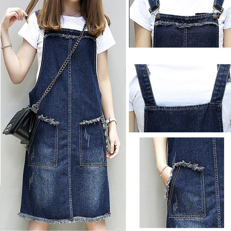 サロペット 膝丈 デニムワンピース 品番 Ii Miniministore ミニミニストア のレディースファッション通販 Shoplist ショップリスト