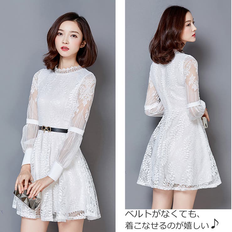ワンピース 総レース レディース[品番:II000005476 ワンピース 総レース レディース[品番:II000005476