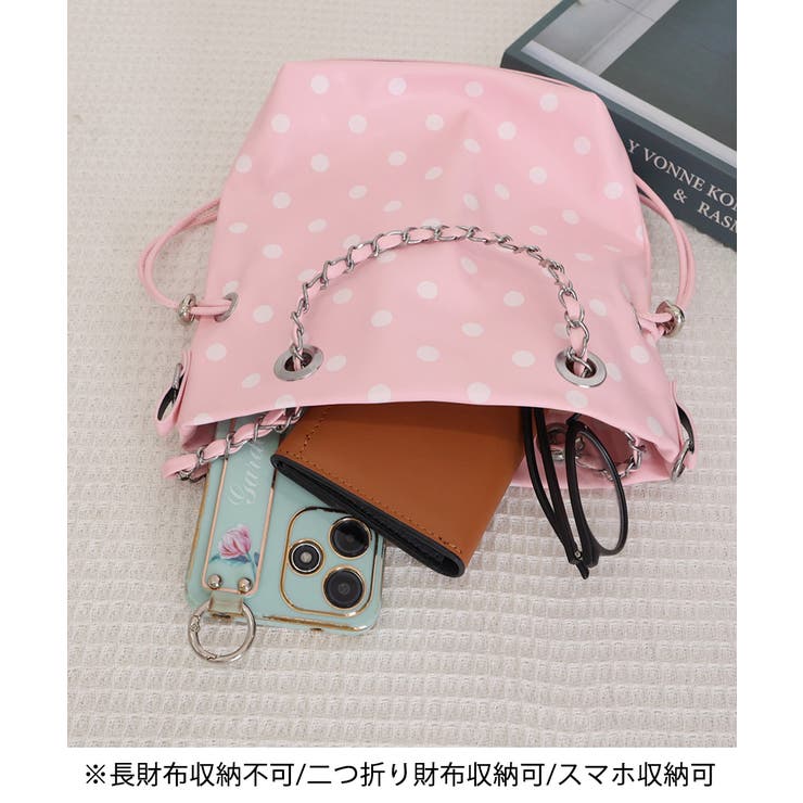 ドット柄 ショルダーバッグ バケツ型鞄 | Miniministore | 詳細画像9 