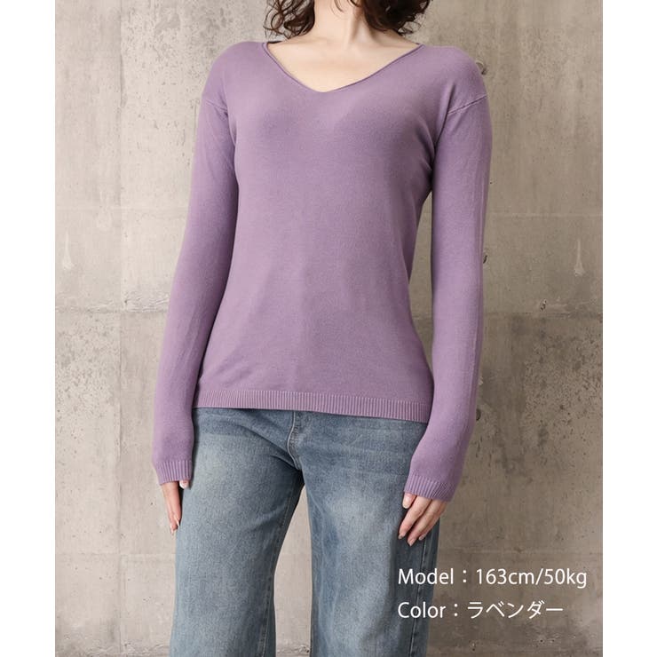 ニットTシャツ Vネック プルオーバー | Miniministore | 詳細画像9 