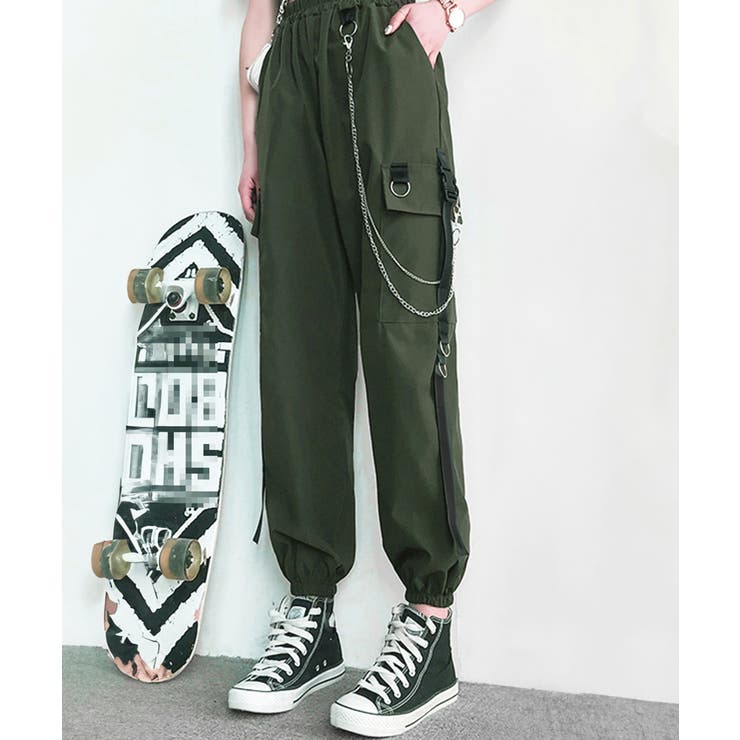 カーゴパンツ チェーン付き ボトムス[品番：II000008682