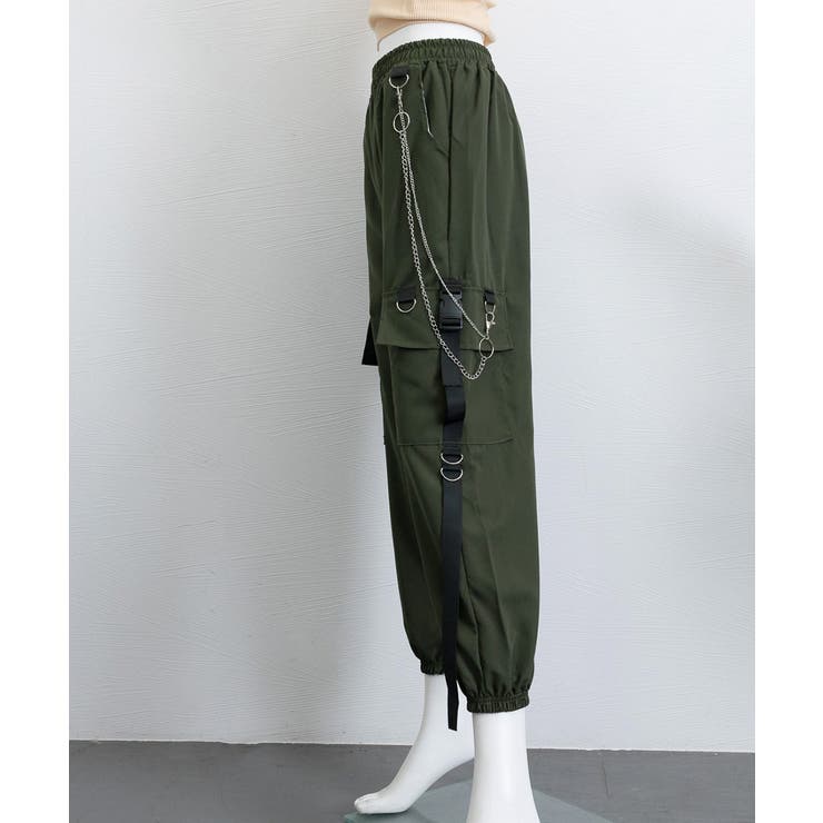 カーゴパンツ チェーン付き ボトムス[品番：II000008682