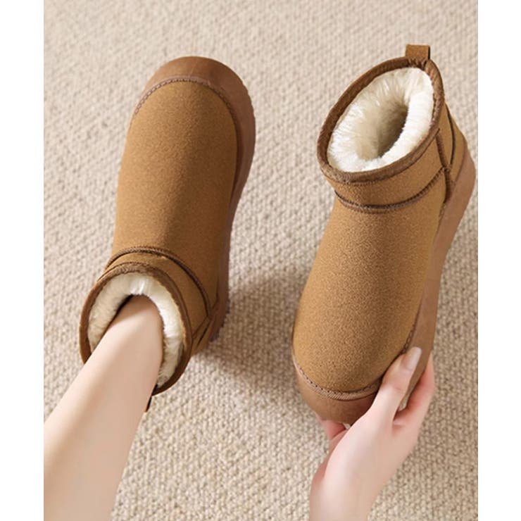 キャメル | ムートンブーツ レディース美脚ボアブーツ | Miniministore