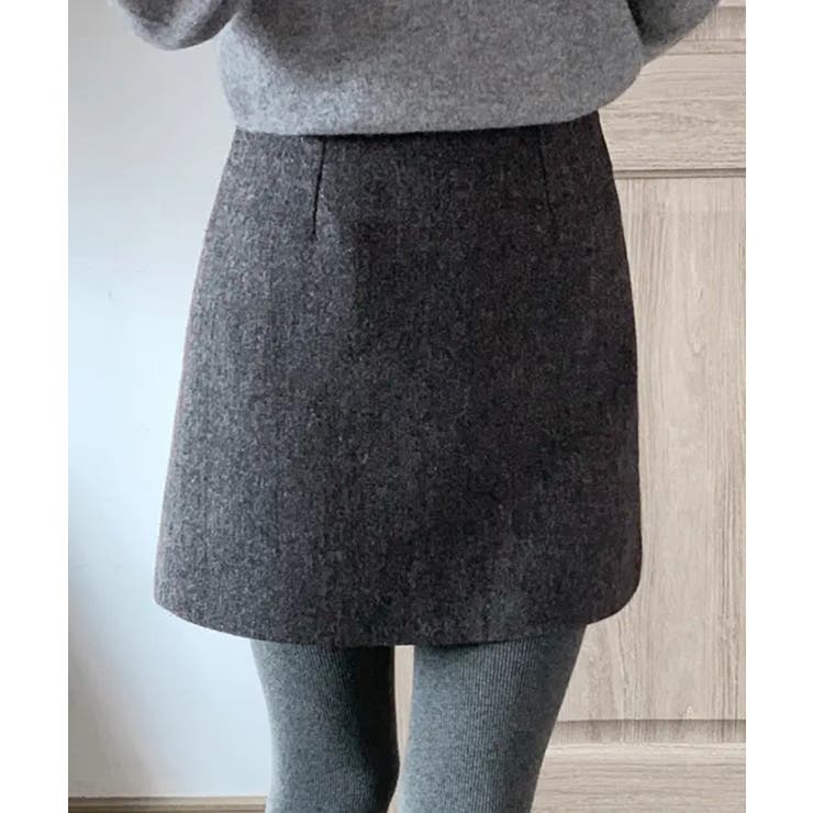 ダークグレー | ウールライクミニタイトスカート 美脚脚長 | Miniministore