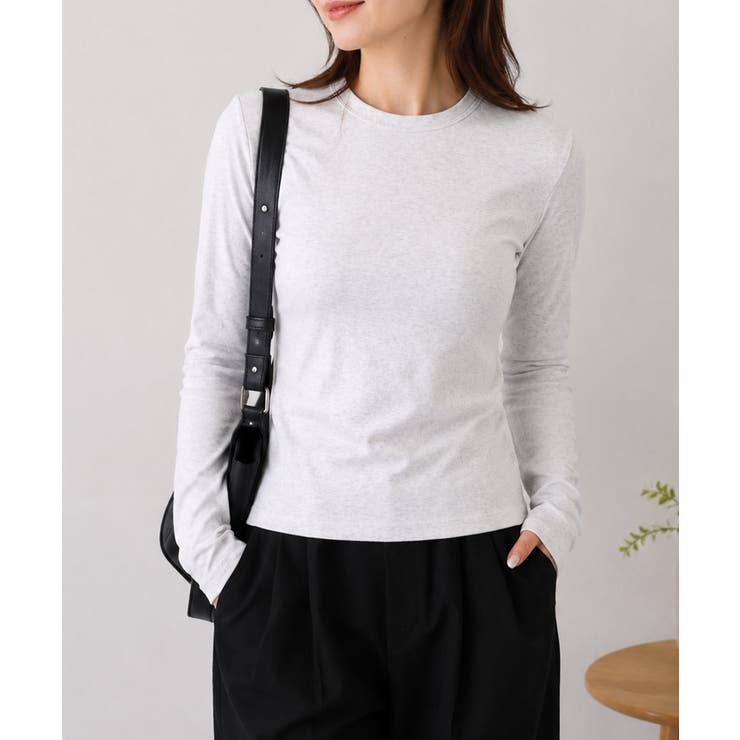 ライトグレー | 長袖Tシャツレディース無地ロンTインナー | Miniministore