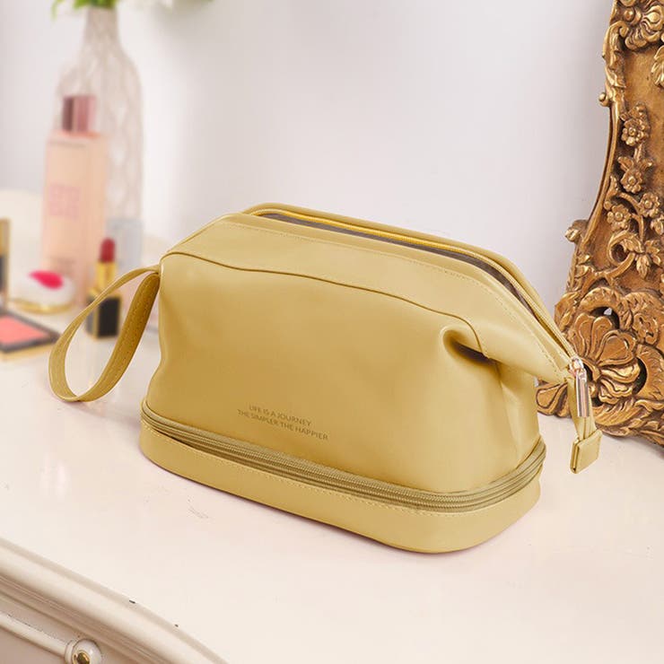 イエロー | 自立 化粧ポーチ 持ち歩き コスメポーチ | Miniministore