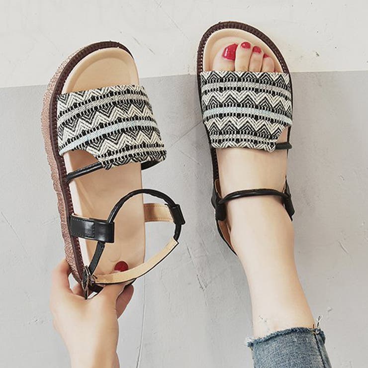 ボヘミアン風 サンダル レディース 韓国風 品番 Ii Miniministore ミニミニストア のレディースファッション 通販 Shoplist ショップリスト