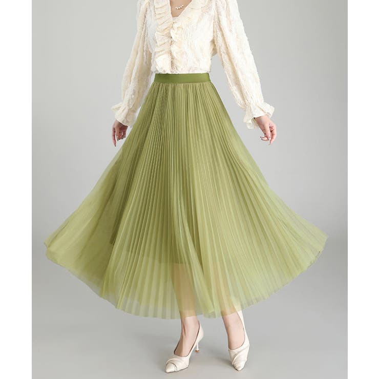 グリーン | チュールスカートレディースロングスカート | SUNSHINE CLOSET