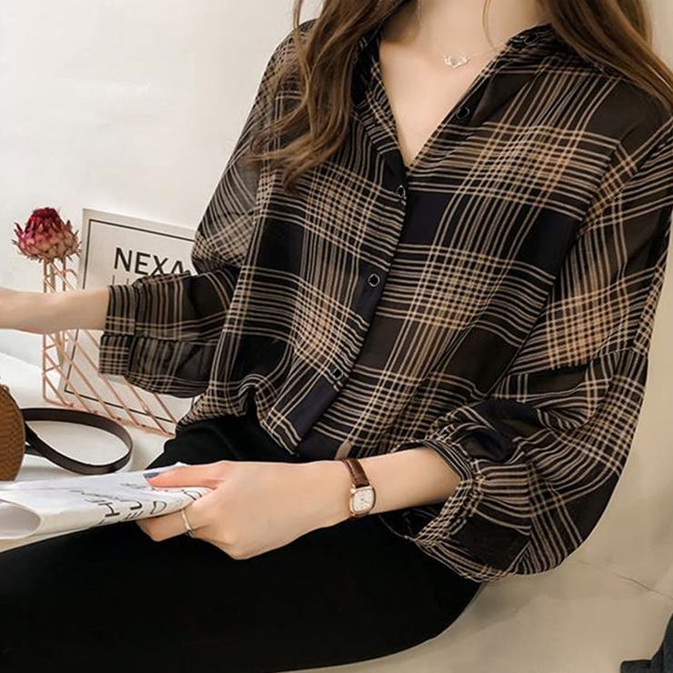 ブラック | シャツブラウス 薄手 カーディガン 韓国 | Miniministore