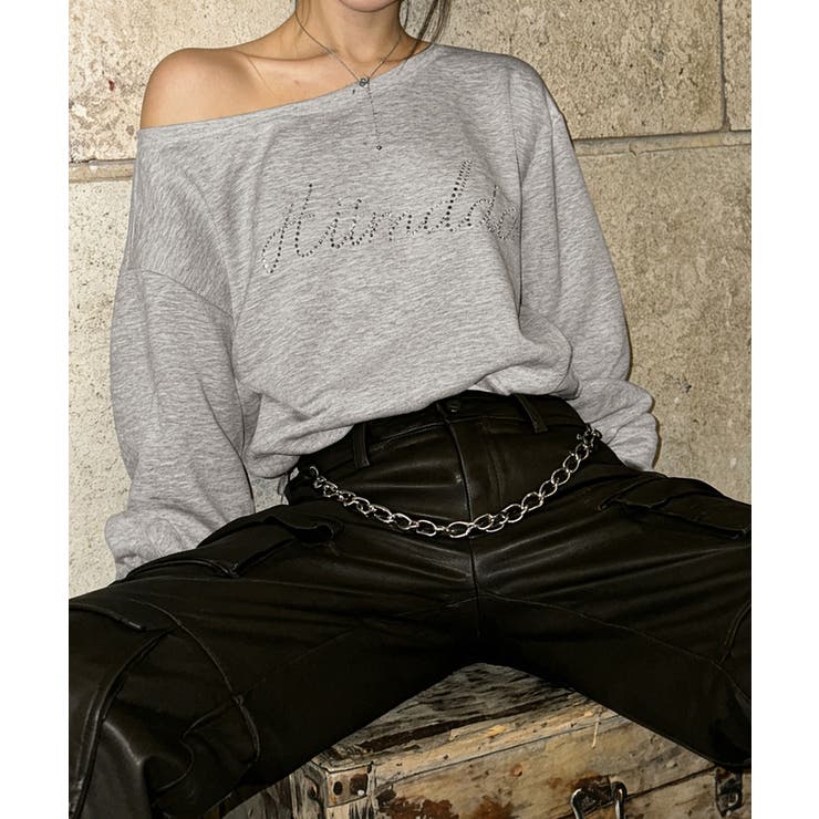 ビジューロゴオフショルスウェットトップス | Miniministore | 詳細画像11 