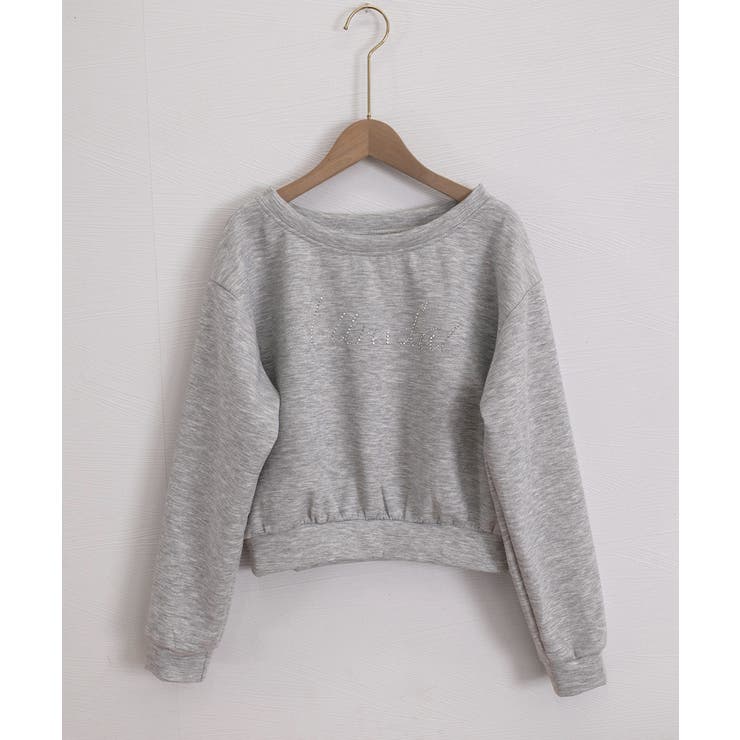 ビジューロゴオフショルスウェットトップス | Miniministore | 詳細画像18 