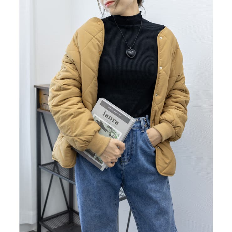 リブニットトップス きれいめ ハイネック | Miniministore | 詳細画像8 