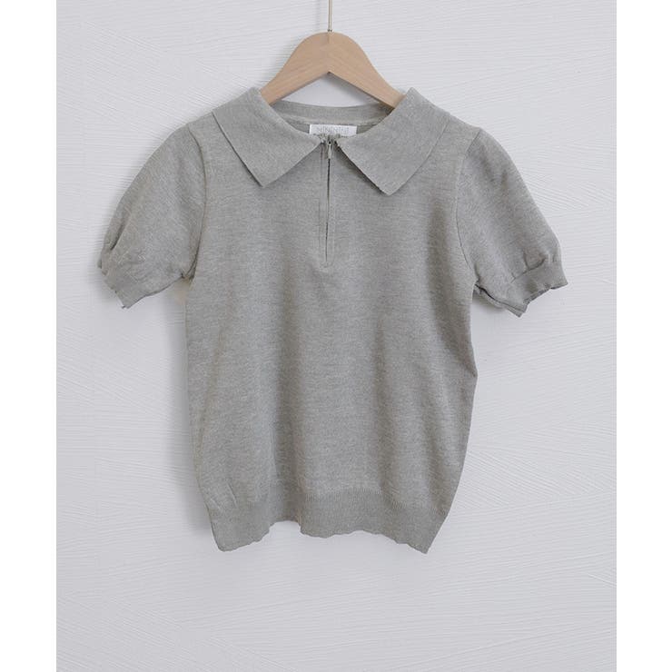 ハーフジップポロシャツ 半袖サマーニット | Miniministore | 詳細画像24 