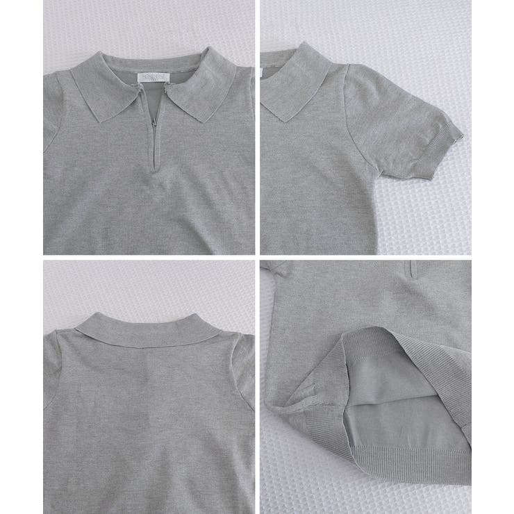 ハーフジップポロシャツ 半袖サマーニット | Miniministore | 詳細画像26 