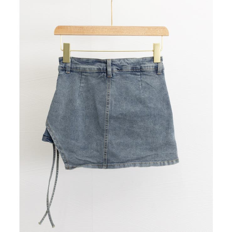 サイドリボンデニムショートパンツスカート | Miniministore | 詳細画像19 