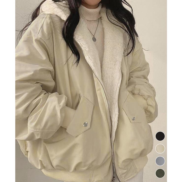 ジャケット・アウター mini リバーシブルボアパーカージャケット韓国風[品番：II000013129