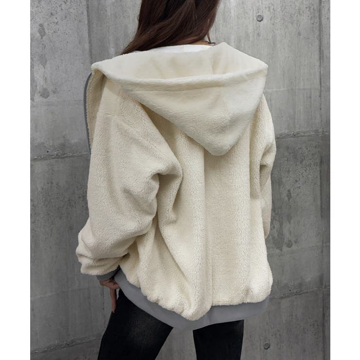 リバーシブルボアパーカージャケット韓国風[品番：II000013129