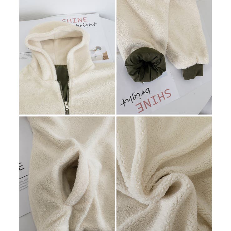 リバーシブルボアパーカージャケット韓国風 | Miniministore | 詳細画像24 